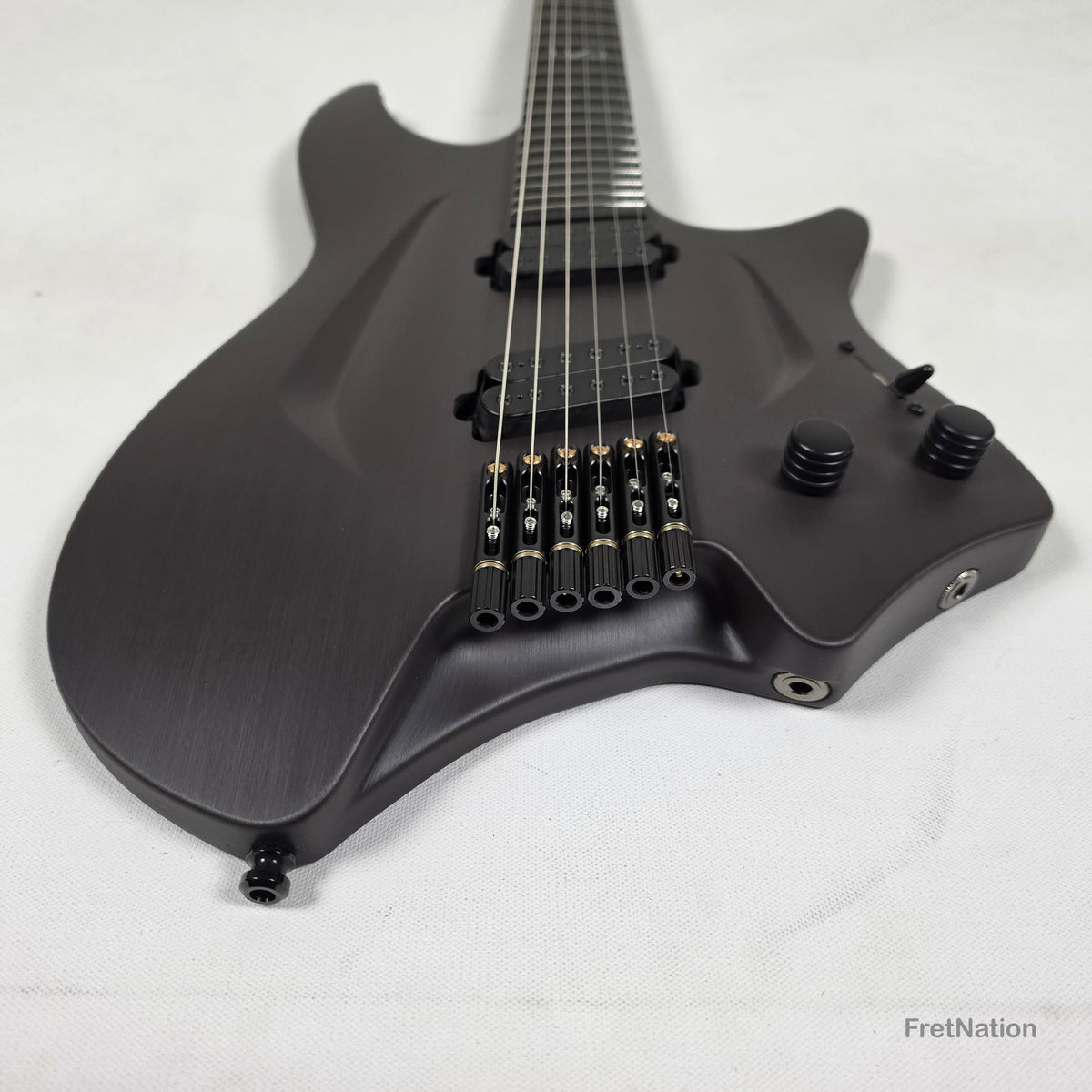 Fret Nation Aristides H/06R Raw Custom Color 6-String Headless Multi-Scale Guitar 5.50lbs #4197 - Pre-Owned
