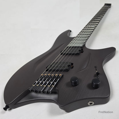 Fret Nation Aristides H/06R Raw Custom Color 6-String Headless Multi-Scale Guitar 5.50lbs #4197 - Pre-Owned