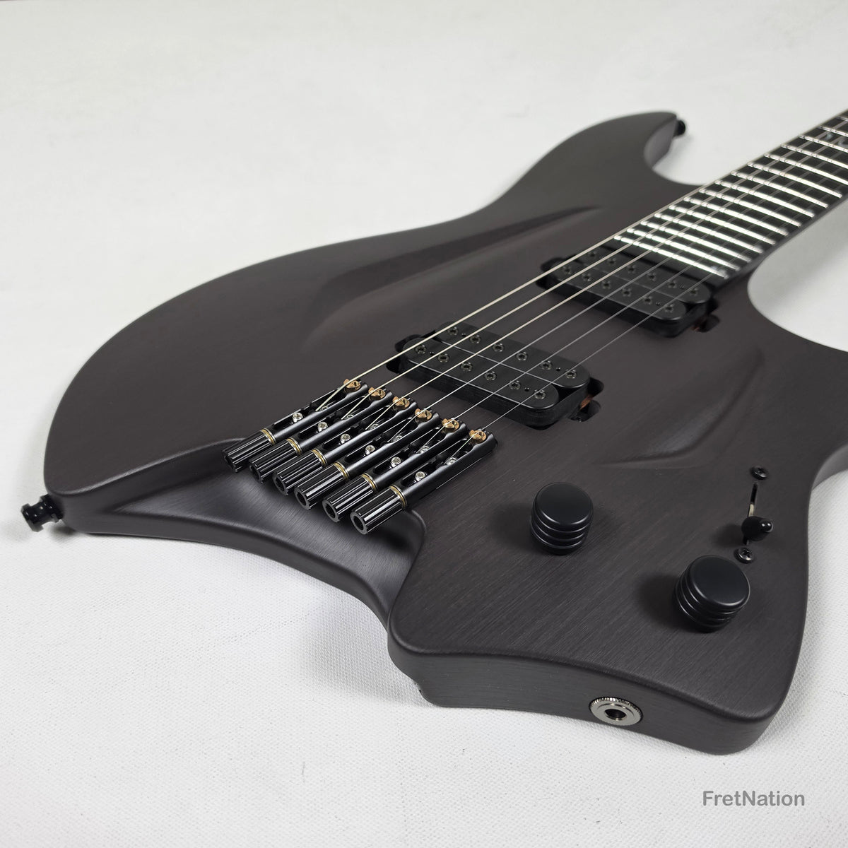 Fret Nation Aristides H/06R Raw Custom Color 6-String Headless Multi-Scale Guitar 5.50lbs #4197 - Pre-Owned