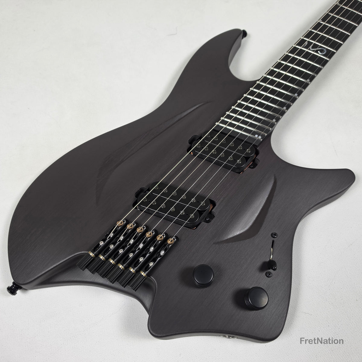 Fret Nation Aristides H/06R Raw Custom Color 6-String Headless Multi-Scale Guitar 5.50lbs #4197 - Pre-Owned