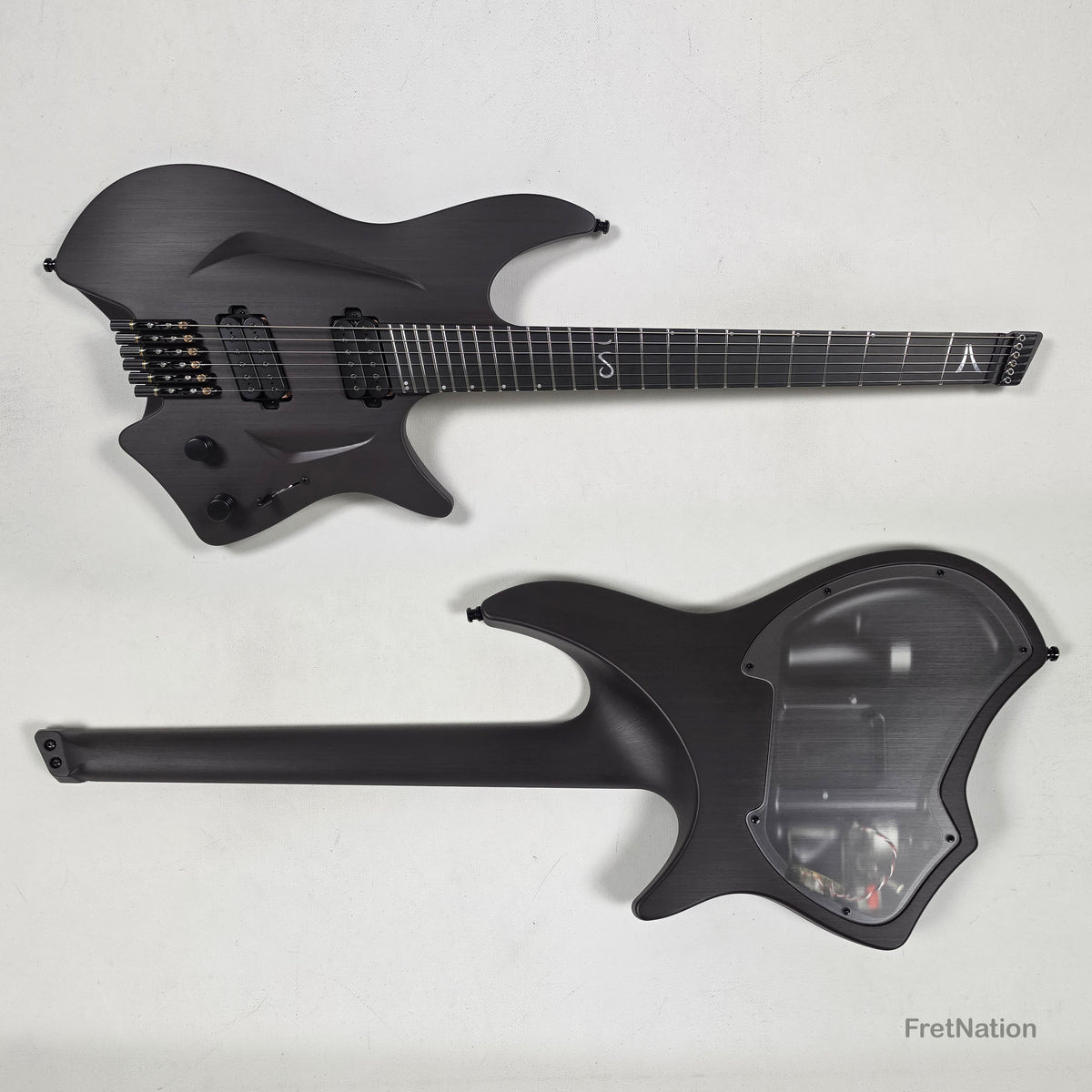 Fret Nation Aristides H/06R Raw Custom Color 6-String Headless Multi-Scale Guitar 5.50lbs #4197 - Pre-Owned