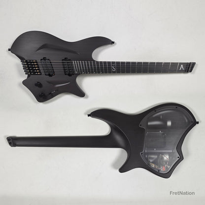 Fret Nation Aristides H/06R Raw Custom Color 6-String Headless Multi-Scale Guitar 5.50lbs #4197 - Pre-Owned
