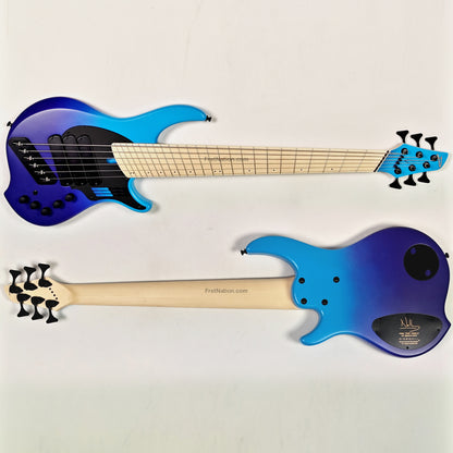 Fret Nation Dingwall NG3 6-String Blue Purple Fade Bass w/ Bag 9.44lbs #19303 - Pre-Owned