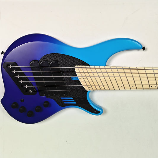 Fret Nation Dingwall NG3 6-String Blue Purple Fade Bass w/ Bag 9.44lbs #19303 - Pre-Owned