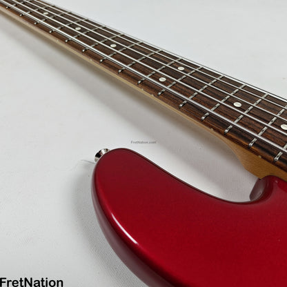 Fret Nation Fender Roscoe Beck Signature 5-String Bass V 1998 Candy Apple Red 9.86lbs SN7949896 - Pre-Owned