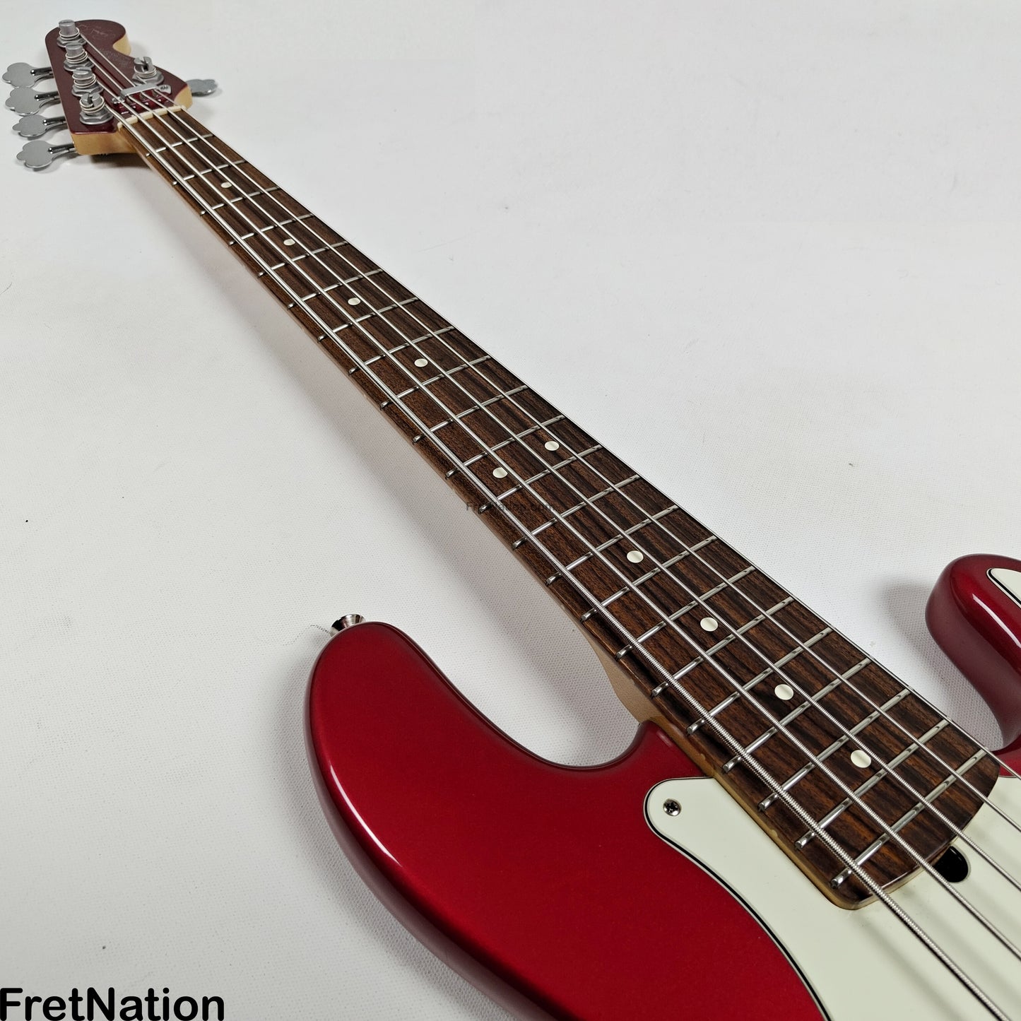 Fret Nation Fender Roscoe Beck Signature 5-String Bass V 1998 Candy Apple Red 9.86lbs SN7949896 - Pre-Owned