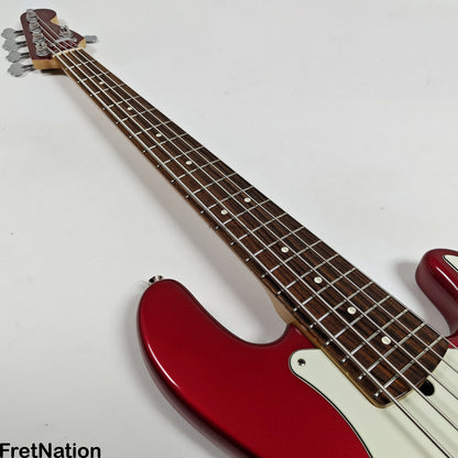 Fret Nation Fender Roscoe Beck Signature 5-String Bass V 1998 Candy Apple Red 9.86lbs SN7949896 - Pre-Owned