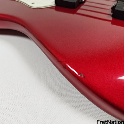 Fret Nation Fender Roscoe Beck Signature 5-String Bass V 1998 Candy Apple Red 9.86lbs SN7949896 - Pre-Owned