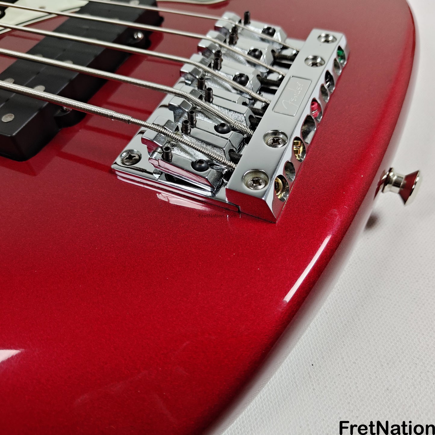 Fret Nation Fender Roscoe Beck Signature 5-String Bass V 1998 Candy Apple Red 9.86lbs SN7949896 - Pre-Owned