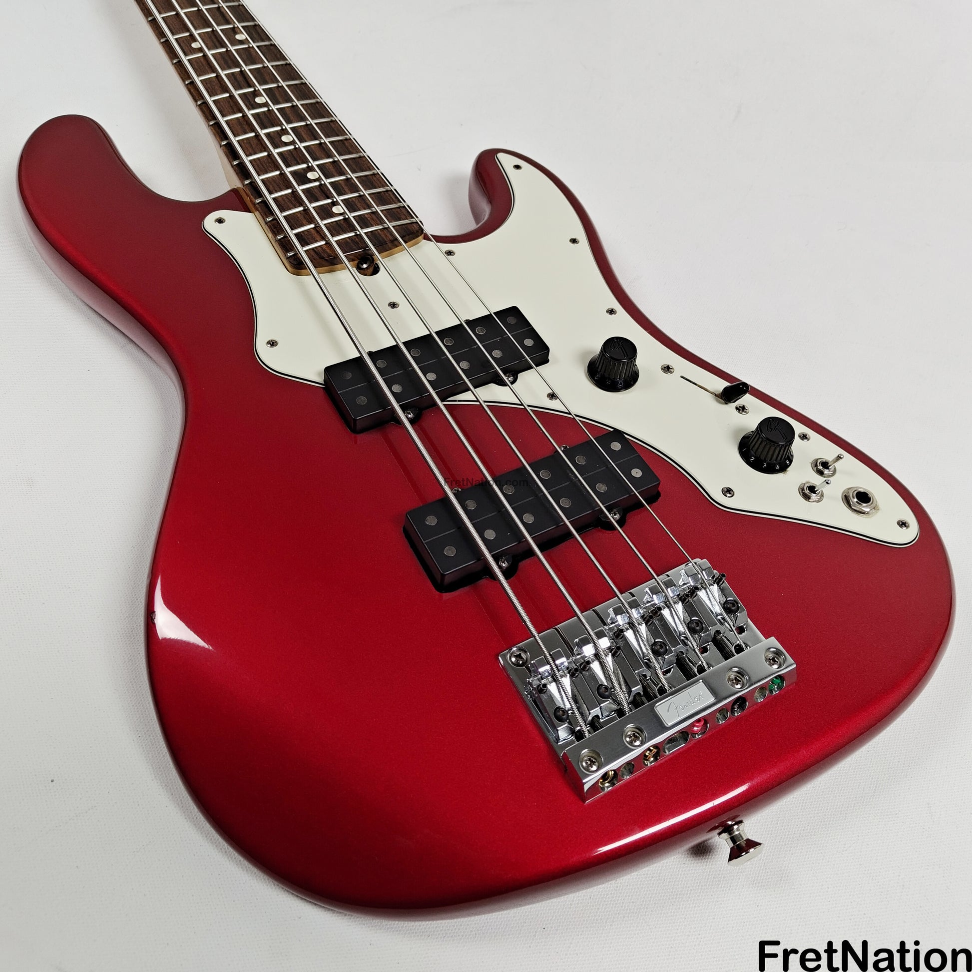 Fret Nation Fender Roscoe Beck Signature 5-String Bass V 1998 Candy Apple Red 9.86lbs SN7949896 - Pre-Owned
