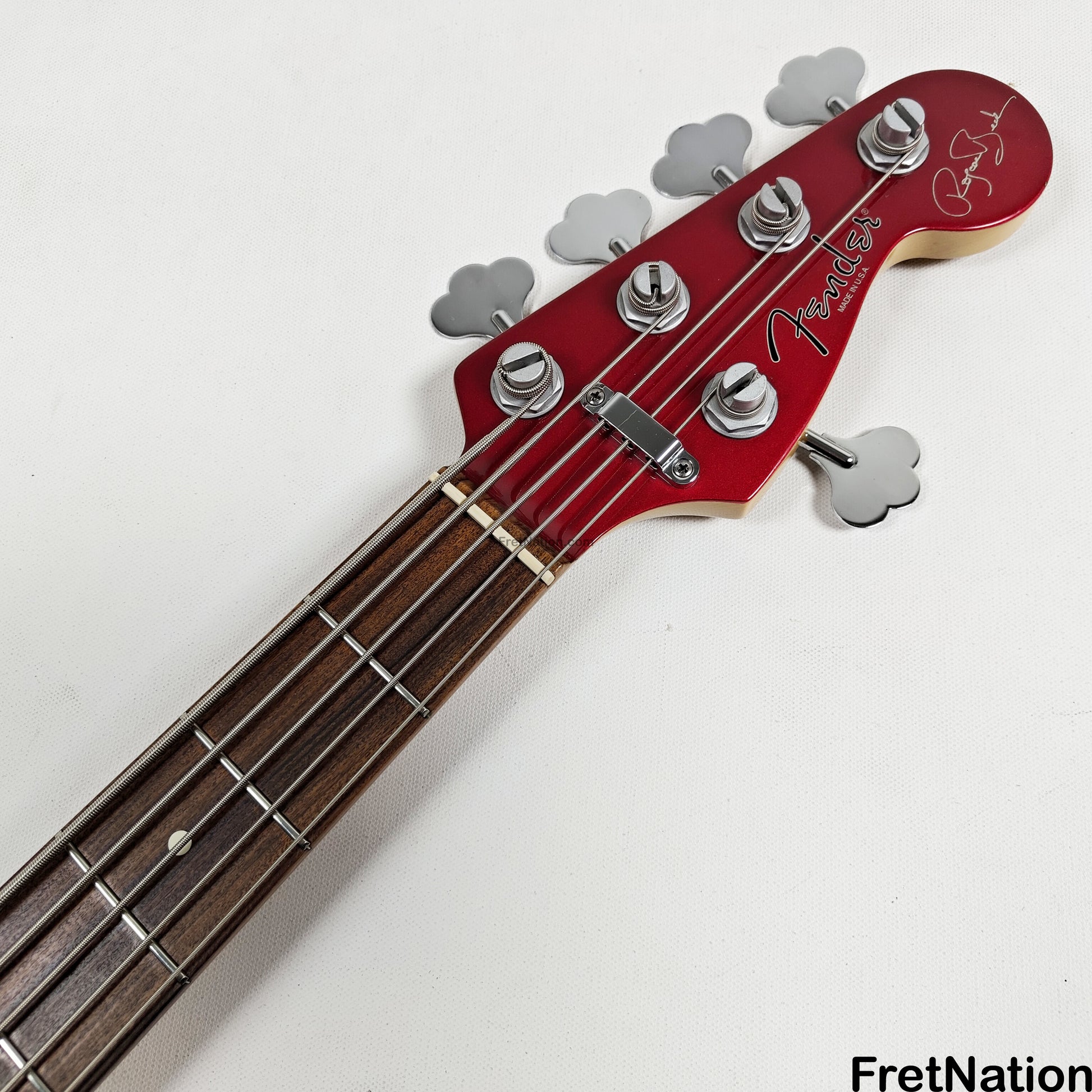 Fret Nation Fender Roscoe Beck Signature 5-String Bass V 1998 Candy Apple Red 9.86lbs SN7949896 - Pre-Owned