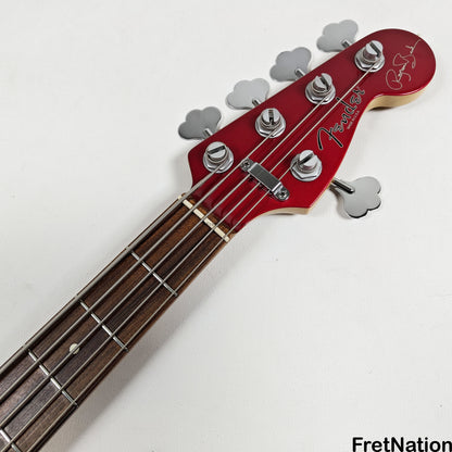 Fret Nation Fender Roscoe Beck Signature 5-String Bass V 1998 Candy Apple Red 9.86lbs SN7949896 - Pre-Owned