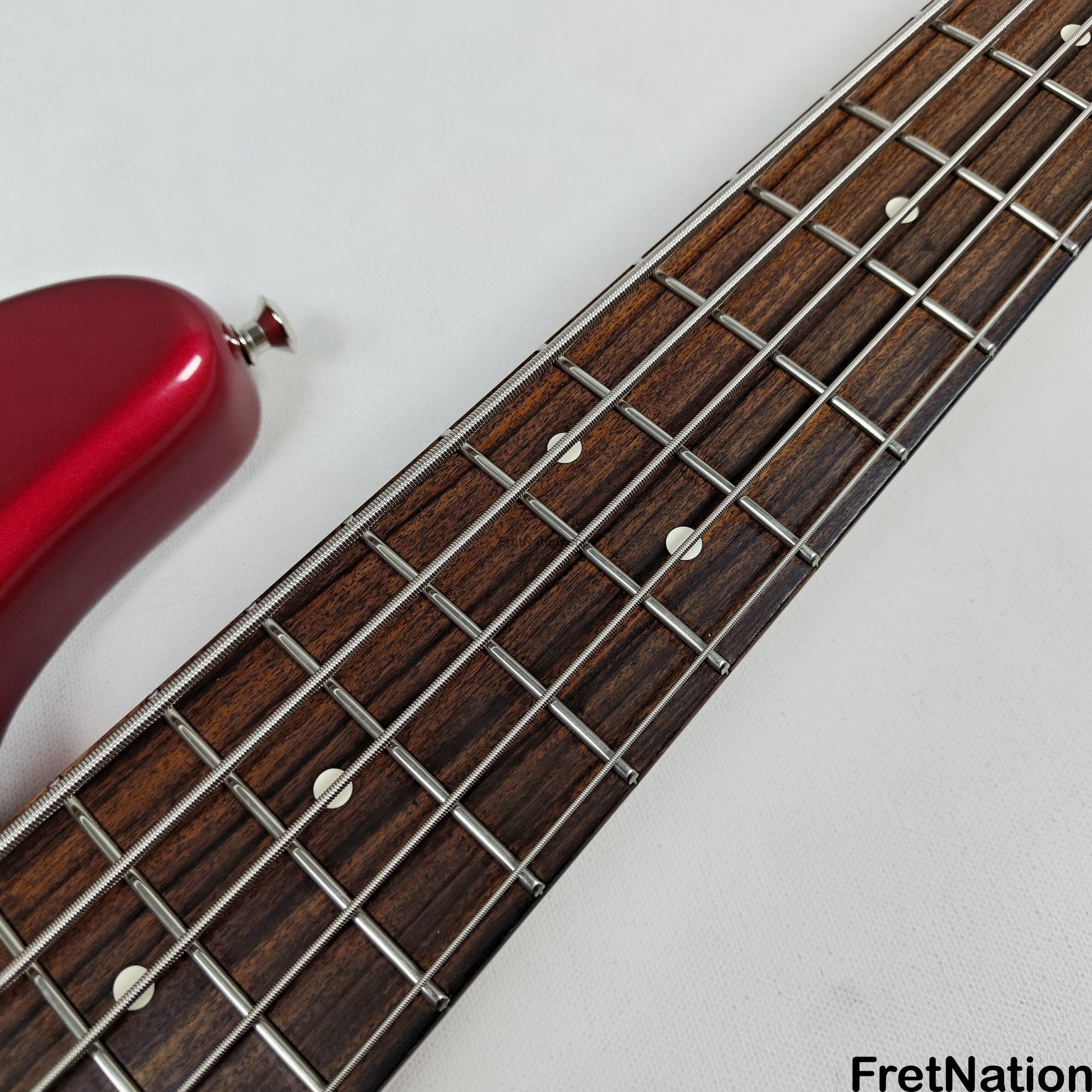 Fret Nation Fender Roscoe Beck Signature 5-String Bass V 1998 Candy Apple Red 9.86lbs SN7949896 - Pre-Owned
