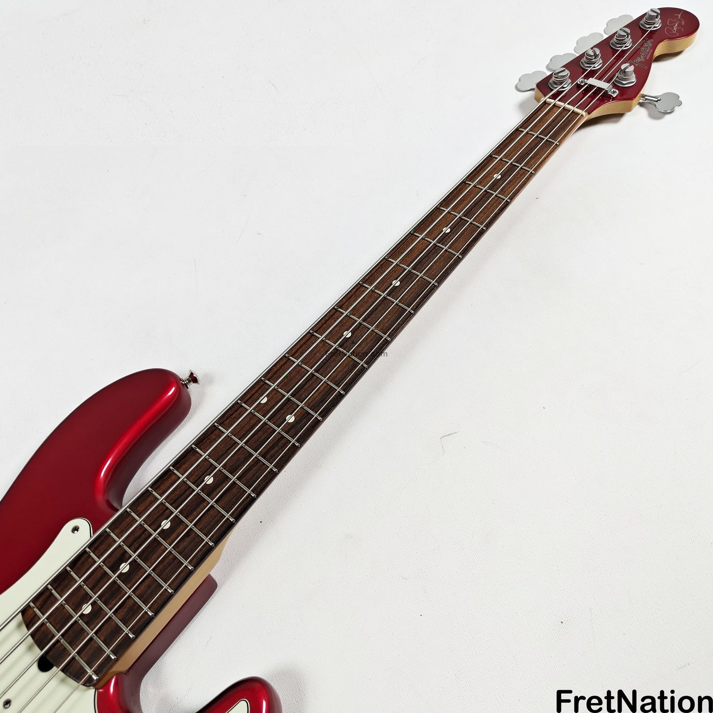 Fret Nation Fender Roscoe Beck Signature 5-String Bass V 1998 Candy Apple Red 9.86lbs SN7949896 - Pre-Owned