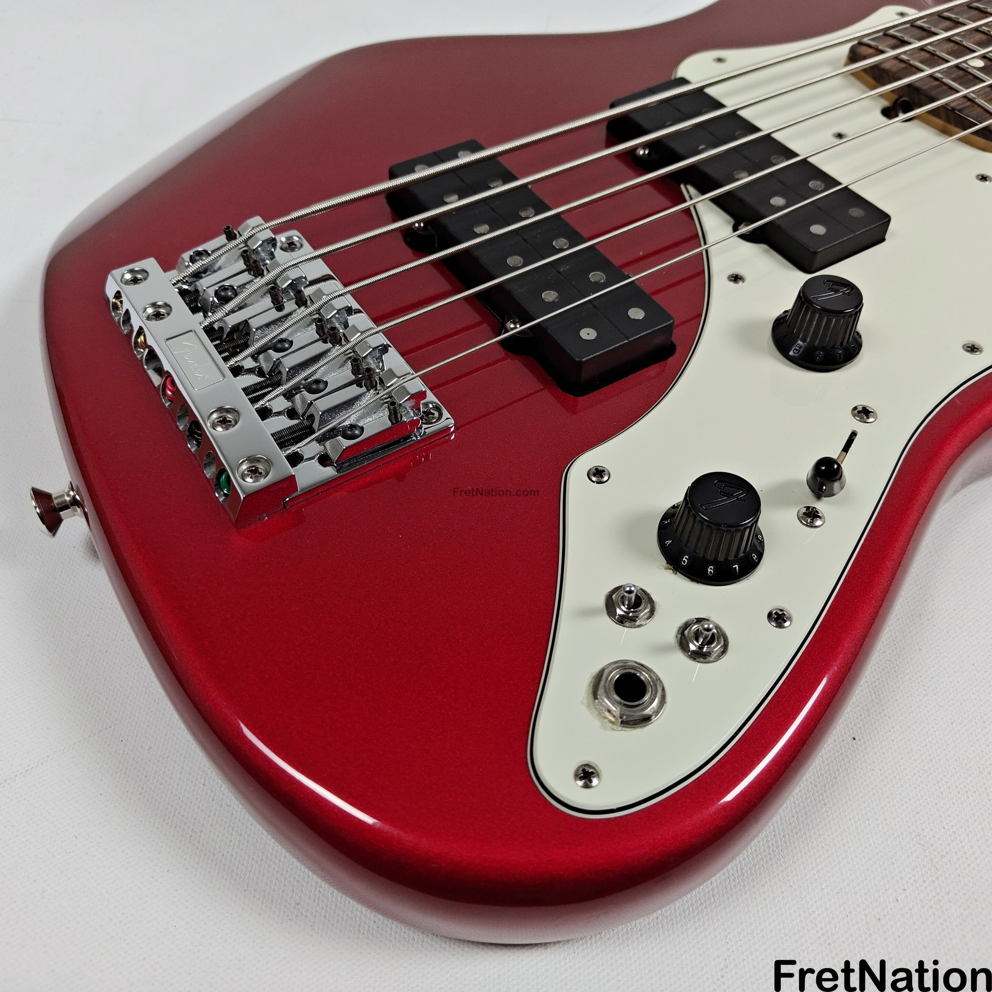 Fret Nation Fender Roscoe Beck Signature 5-String Bass V 1998 Candy Apple Red 9.86lbs SN7949896 - Pre-Owned