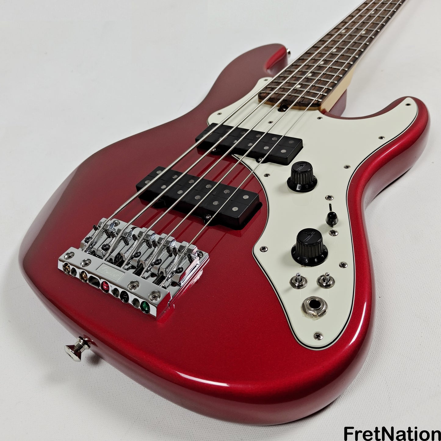 Fret Nation Fender Roscoe Beck Signature 5-String Bass V 1998 Candy Apple Red 9.86lbs SN7949896 - Pre-Owned