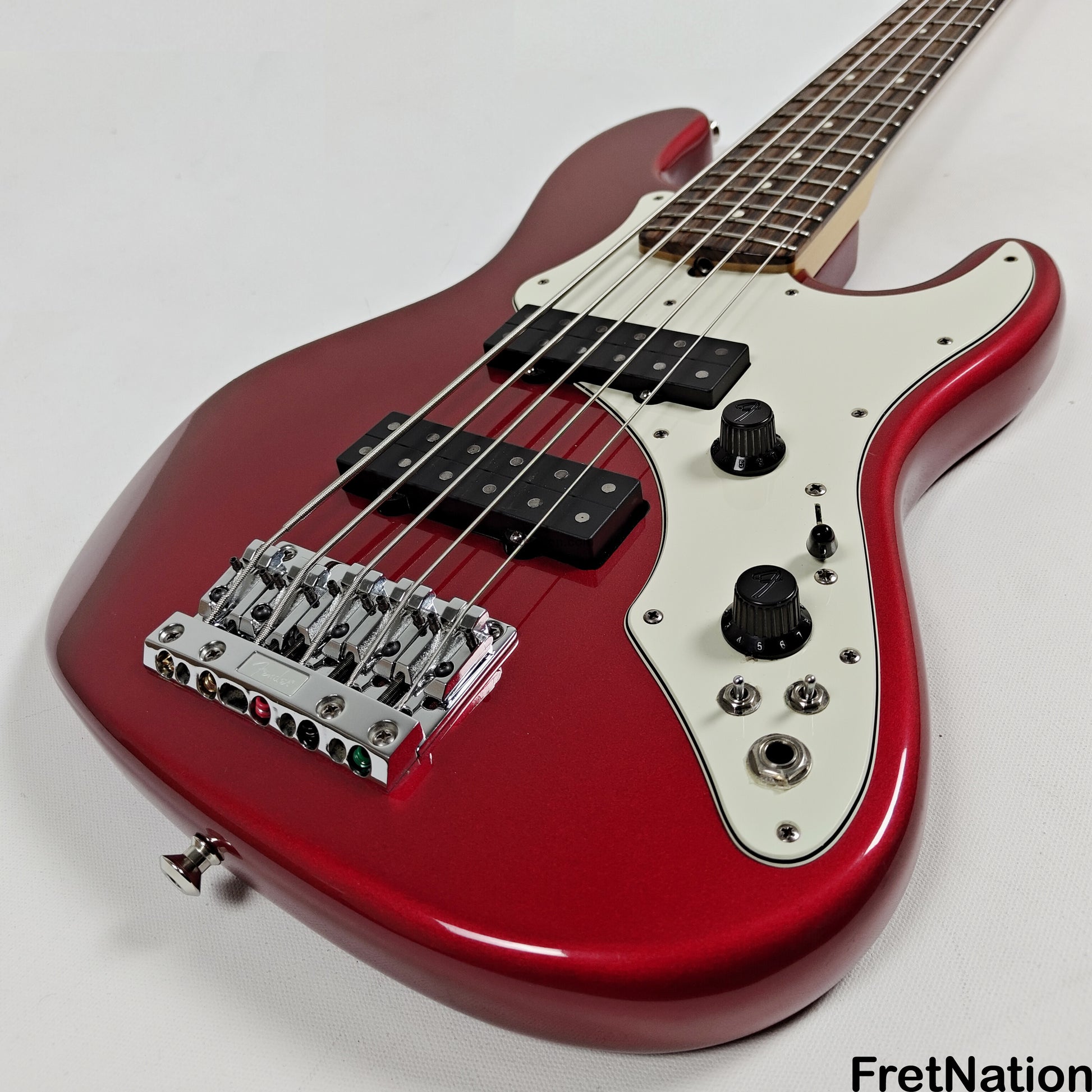 Fret Nation Fender Roscoe Beck Signature 5-String Bass V 1998 Candy Apple Red 9.86lbs SN7949896 - Pre-Owned