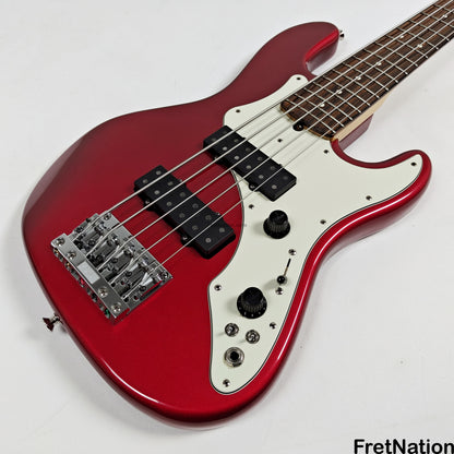 Fret Nation Fender Roscoe Beck Signature 5-String Bass V 1998 Candy Apple Red 9.86lbs SN7949896 - Pre-Owned