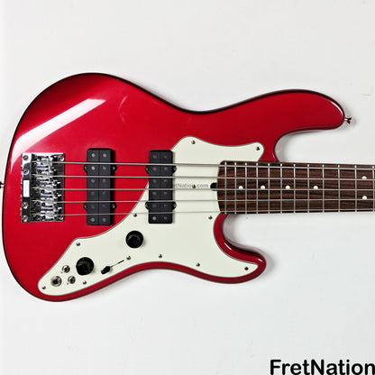 Fret Nation Fender Roscoe Beck Signature 5-String Bass V 1998 Candy Apple Red 9.86lbs SN7949896 - Pre-Owned
