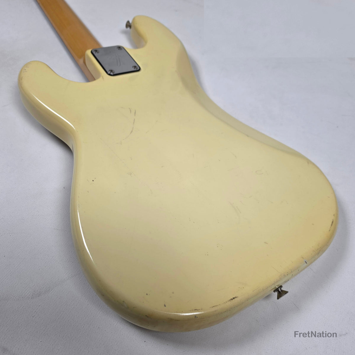 Fret Nation Fender 1979 4-String Precision Bass Fretless Olympic White 10.20lbs #S877840 Pre-Owned
