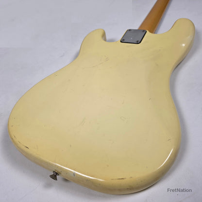 Fret Nation Fender 1979 4-String Precision Bass Fretless Olympic White 10.20lbs #S877840 Pre-Owned