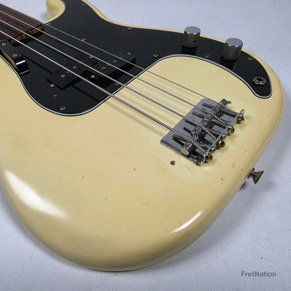 Fret Nation Fender 1979 4-String Precision Bass Fretless Olympic White 10.20lbs #S877840 Pre-Owned