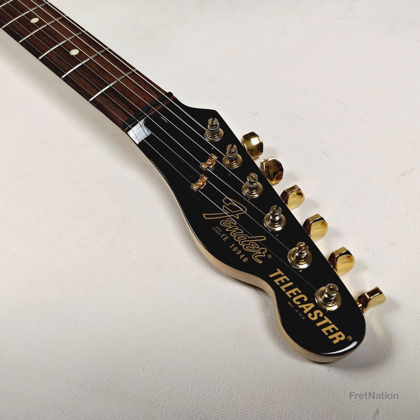 Fender Telecaster Collectors Edition Black & Gold Electric Guitar - 8.96lbs CE 10940 - Pre-Owned
