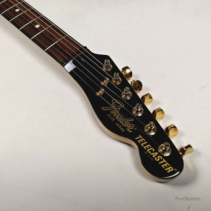 Fender Telecaster Collectors Edition Black & Gold Electric Guitar - 8.96lbs CE 10940 - Pre-Owned