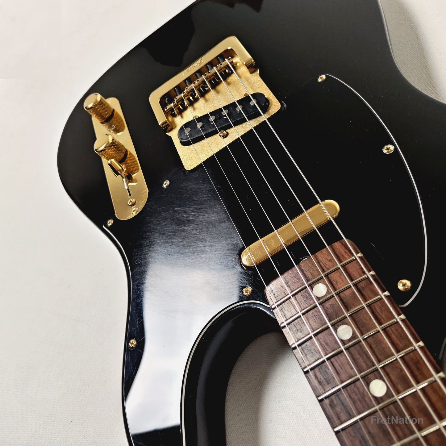 Fender Telecaster Collectors Edition Black & Gold Electric Guitar - 8.96lbs CE 10940 - Pre-Owned