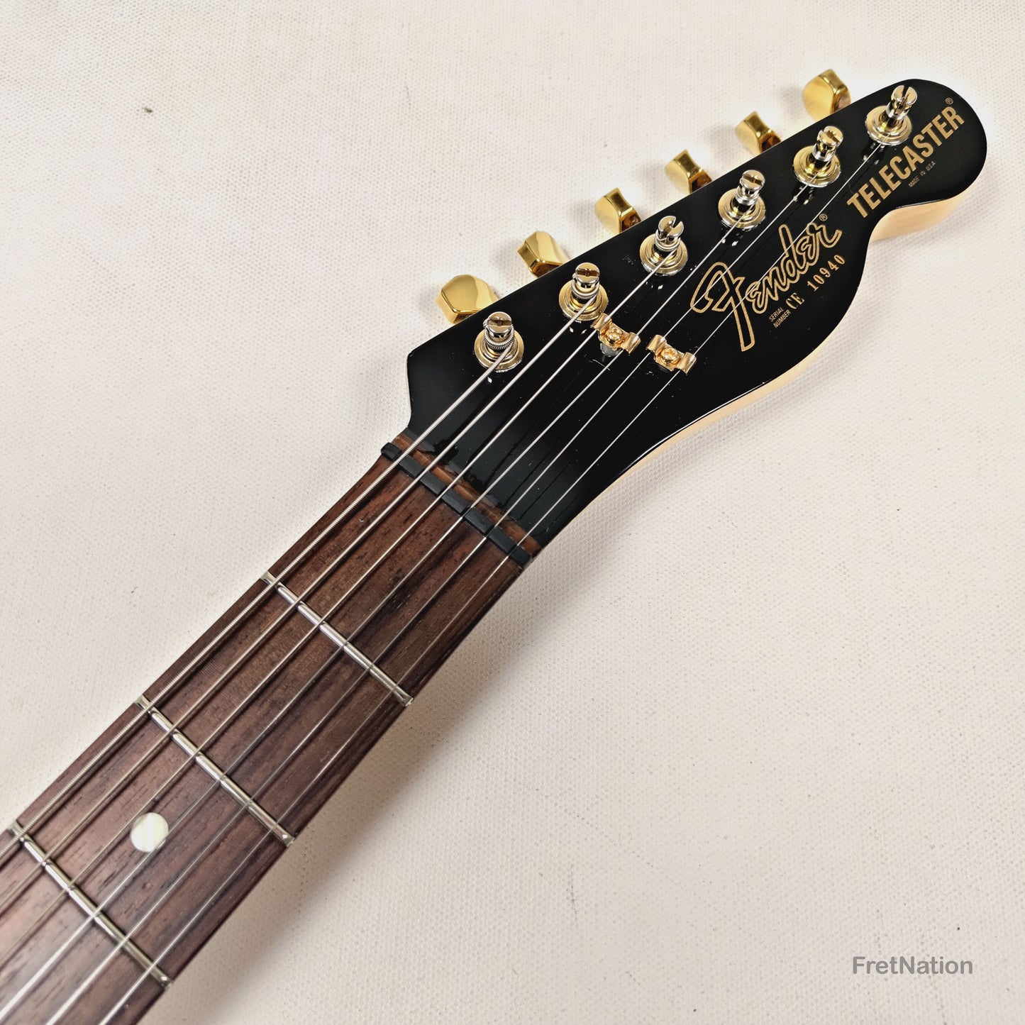Fender Telecaster Collectors Edition Black & Gold Electric Guitar - 8.96lbs CE 10940 - Pre-Owned