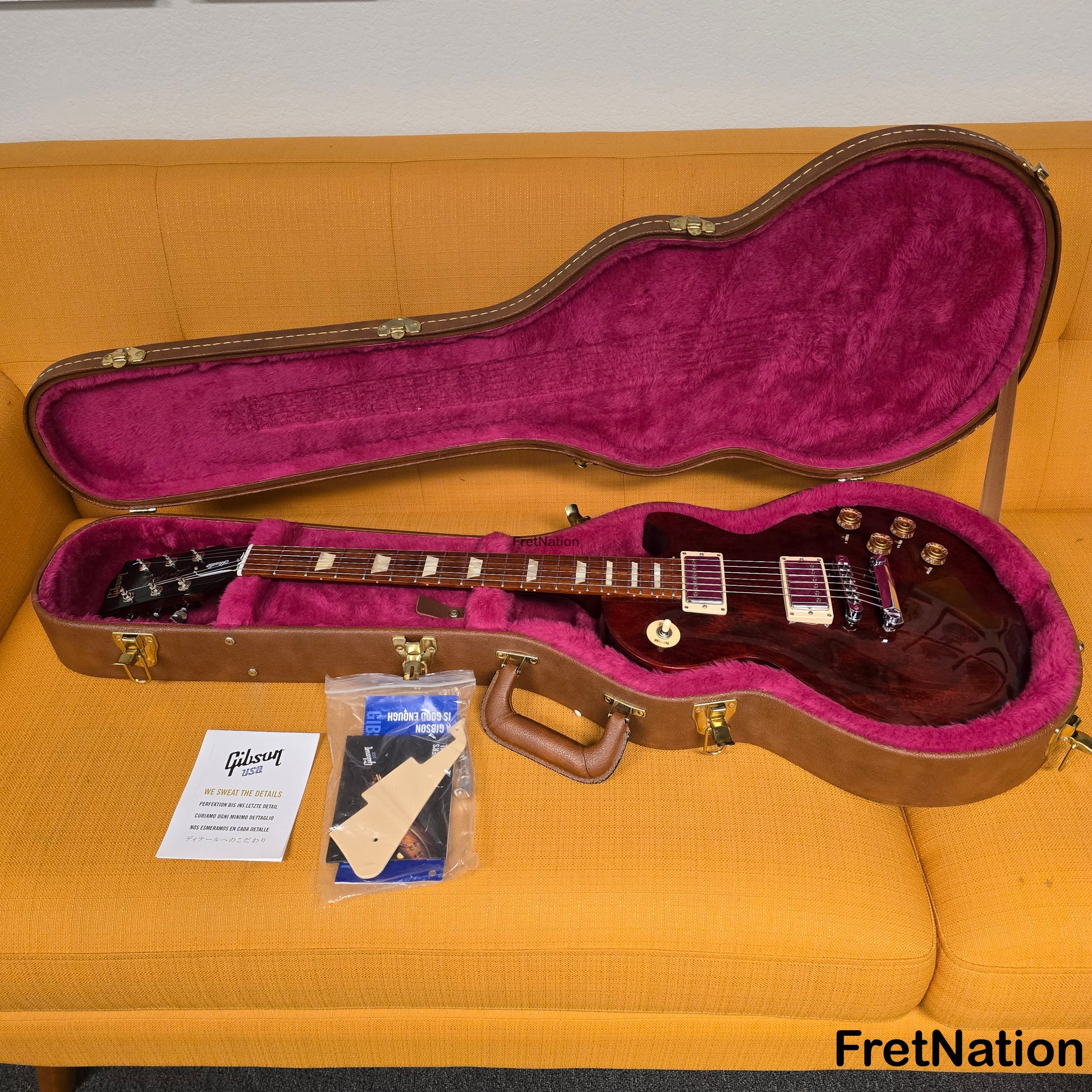 Fret Nation Gibson Les Paul Studio Wine Red Guitar 2013 SN:0491 8lbs Pre-Owned