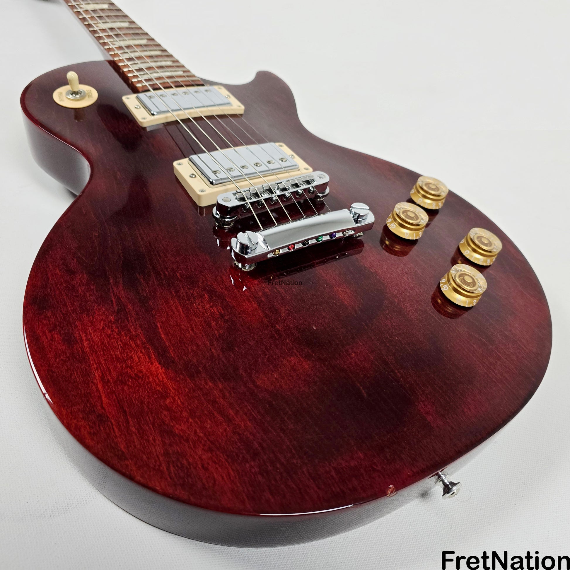 Fret Nation Gibson Les Paul Studio Wine Red Guitar 2013 SN:0491 8lbs Pre-Owned