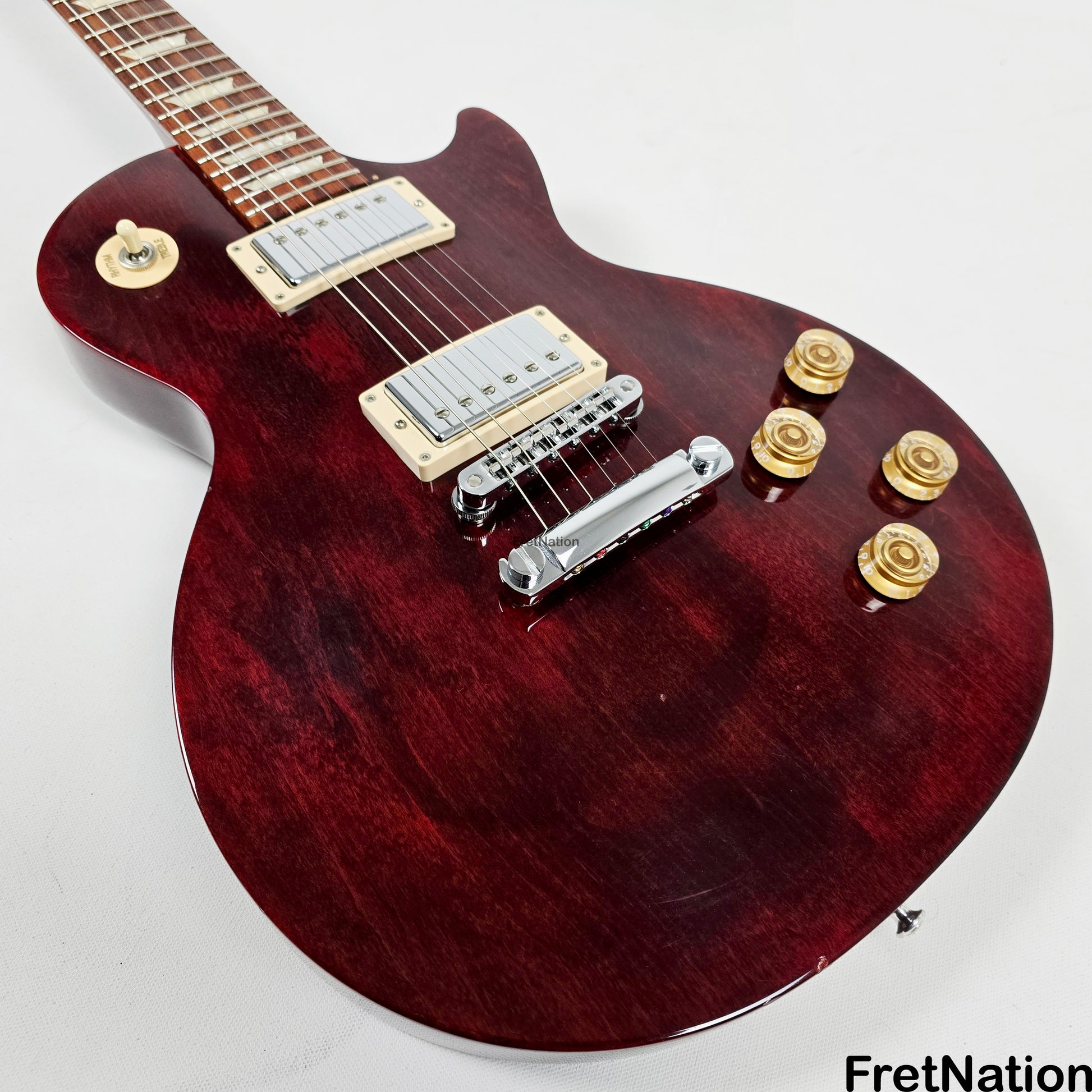 Fret Nation Gibson Les Paul Studio Wine Red Guitar 2013 SN:0491 8lbs Pre-Owned