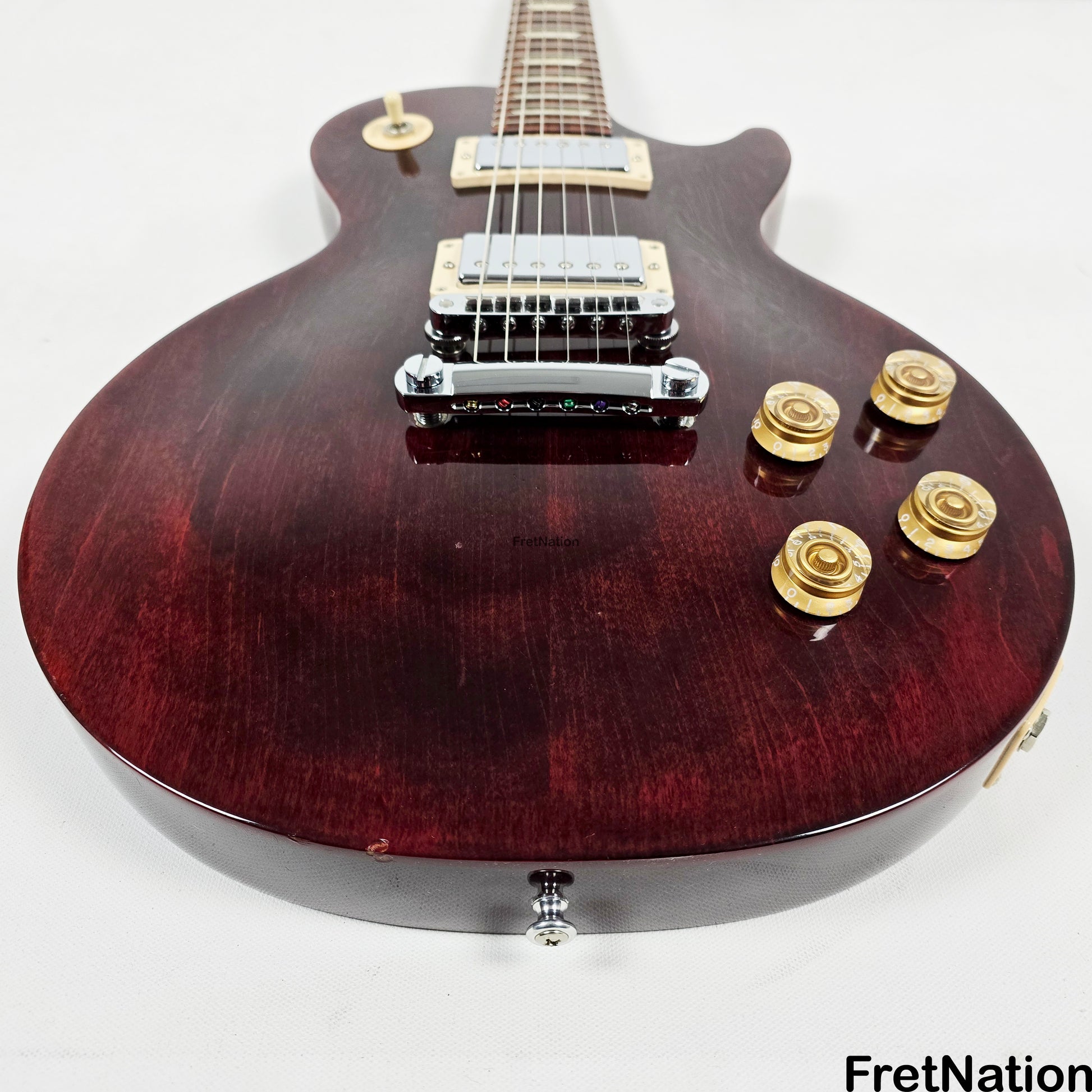 Fret Nation Gibson Les Paul Studio Wine Red Guitar 2013 SN:0491 8lbs Pre-Owned