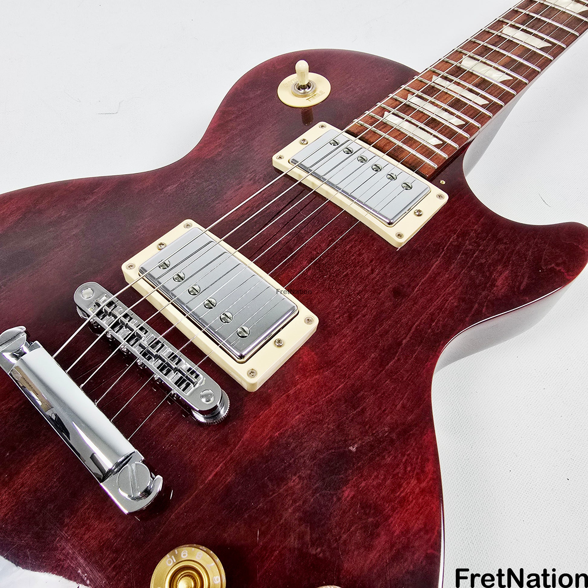 Fret Nation Gibson Les Paul Studio Wine Red Guitar 2013 SN:0491 8lbs Pre-Owned