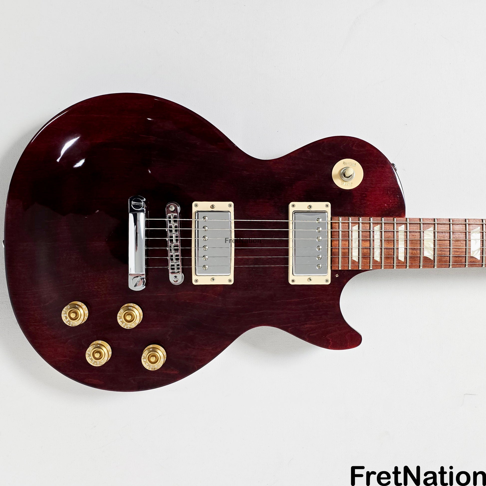 Fret Nation Gibson Les Paul Studio Wine Red Guitar 2013 SN:0491 8lbs Pre-Owned