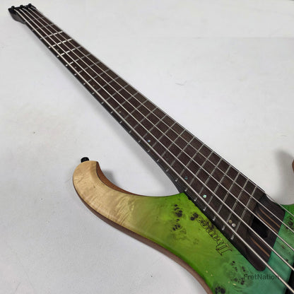 Music Man Ibanez Bass Workshop EHB1505MS Multi-Scale Headless 5-String Bass Ocean Inlet 7.40lbs S08050 - Pre-Owned