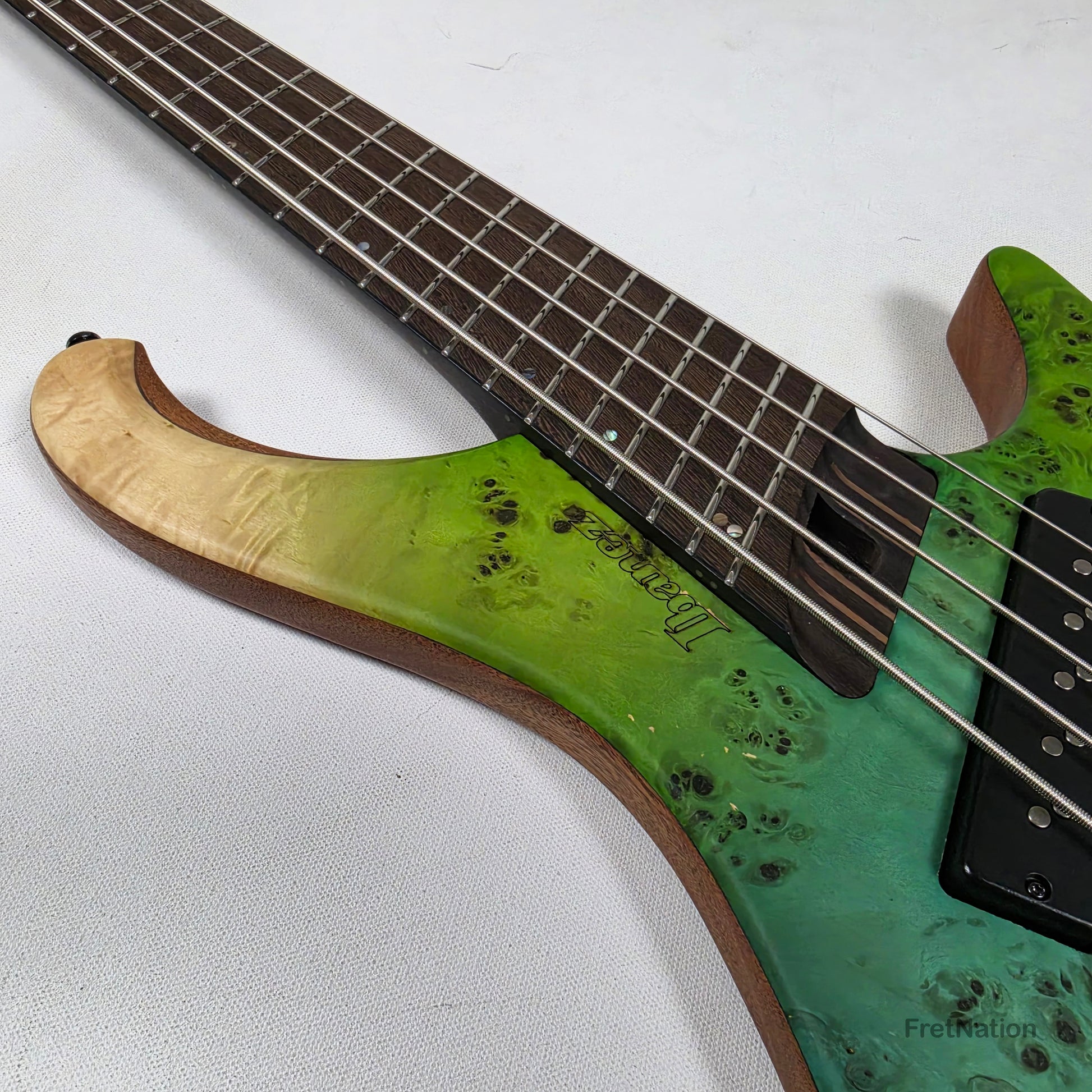 Music Man Ibanez Bass Workshop EHB1505MS Multi-Scale Headless 5-String Bass Ocean Inlet 7.40lbs S08050 - Pre-Owned