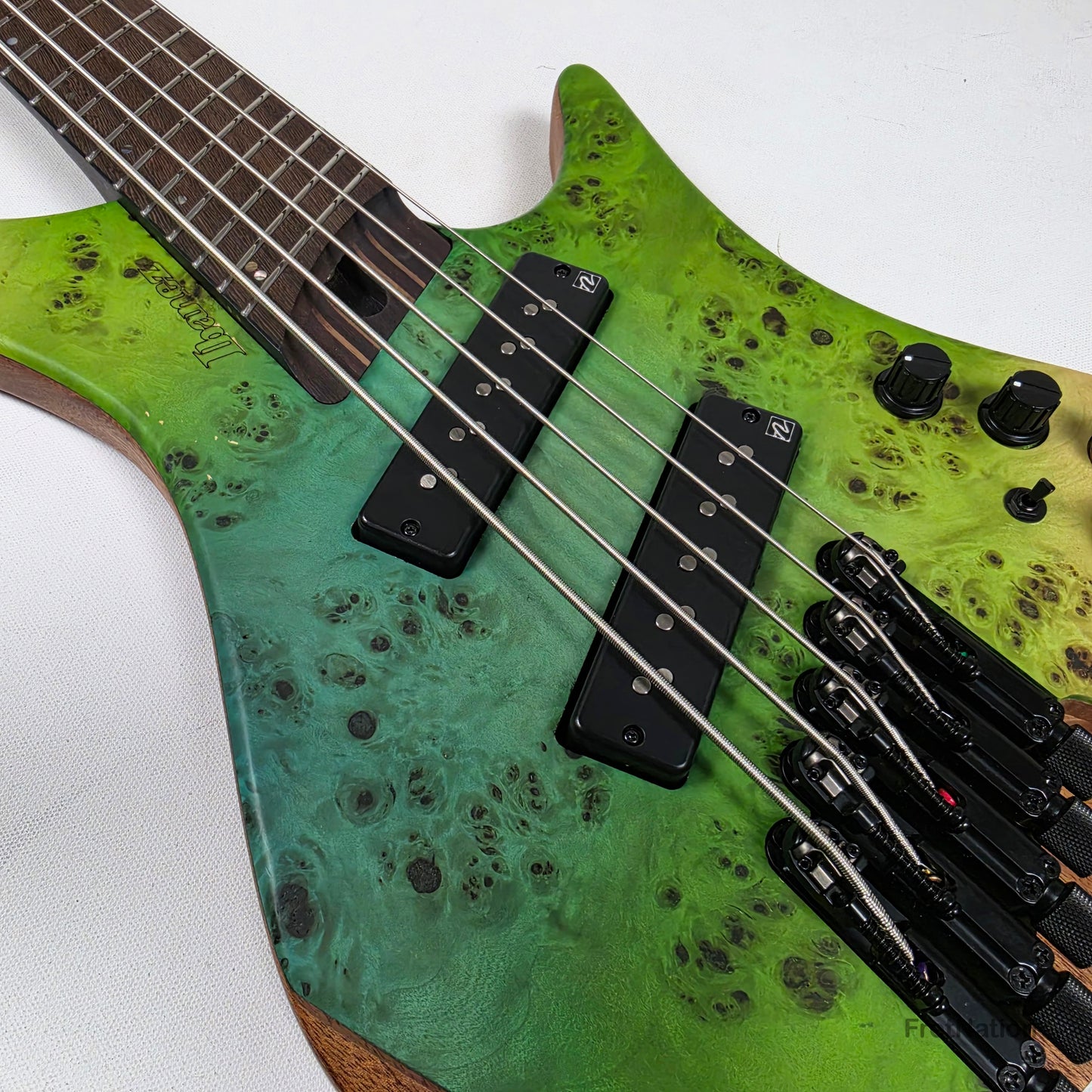 Music Man Ibanez Bass Workshop EHB1505MS Multi-Scale Headless 5-String Bass Ocean Inlet 7.40lbs S08050 - Pre-Owned