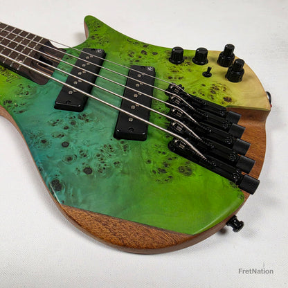 Music Man Ibanez Bass Workshop EHB1505MS Multi-Scale Headless 5-String Bass Ocean Inlet 7.40lbs S08050 - Pre-Owned