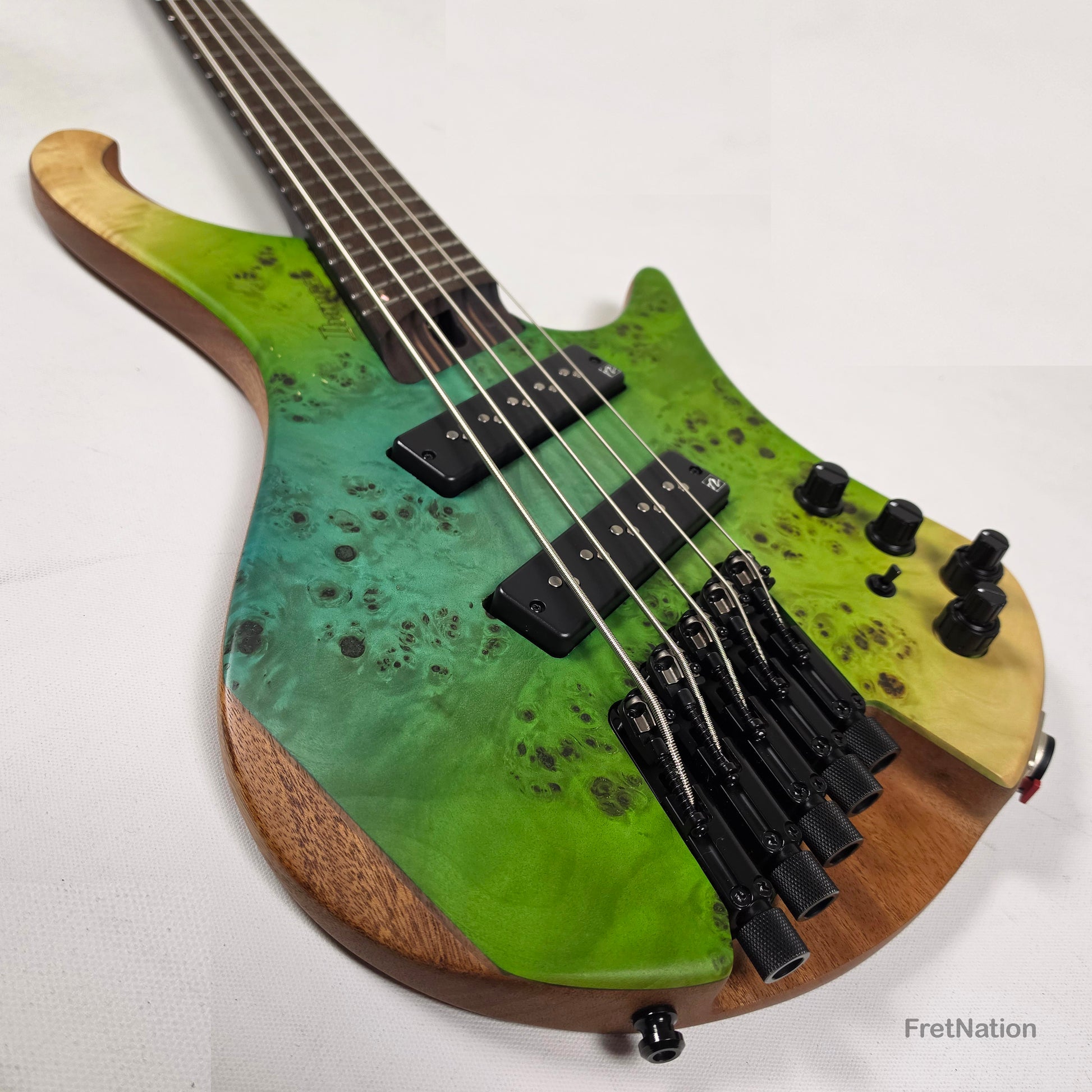 Music Man Ibanez Bass Workshop EHB1505MS Multi-Scale Headless 5-String Bass Ocean Inlet 7.40lbs S08050 - Pre-Owned