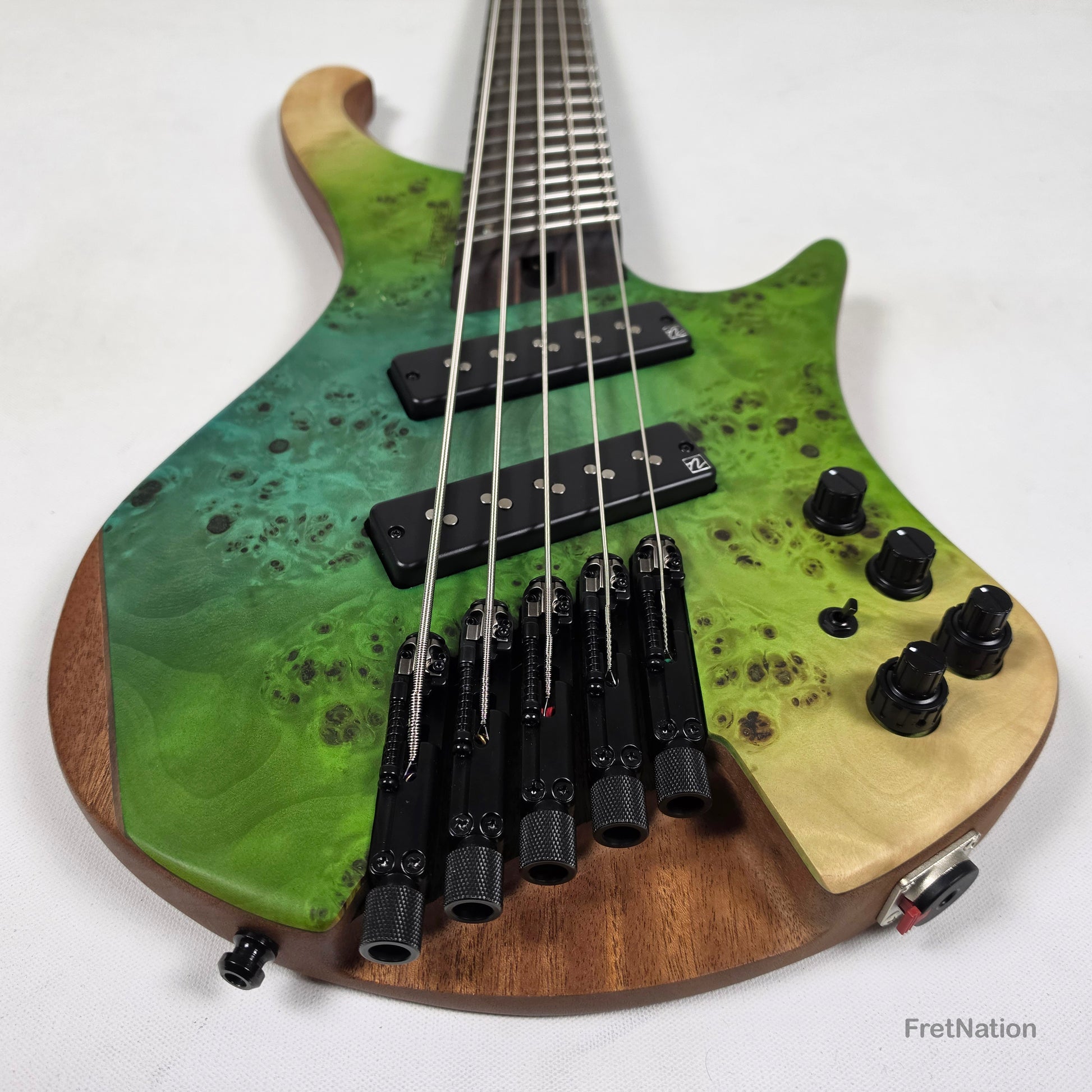 Music Man Ibanez Bass Workshop EHB1505MS Multi-Scale Headless 5-String Bass Ocean Inlet 7.40lbs S08050 - Pre-Owned