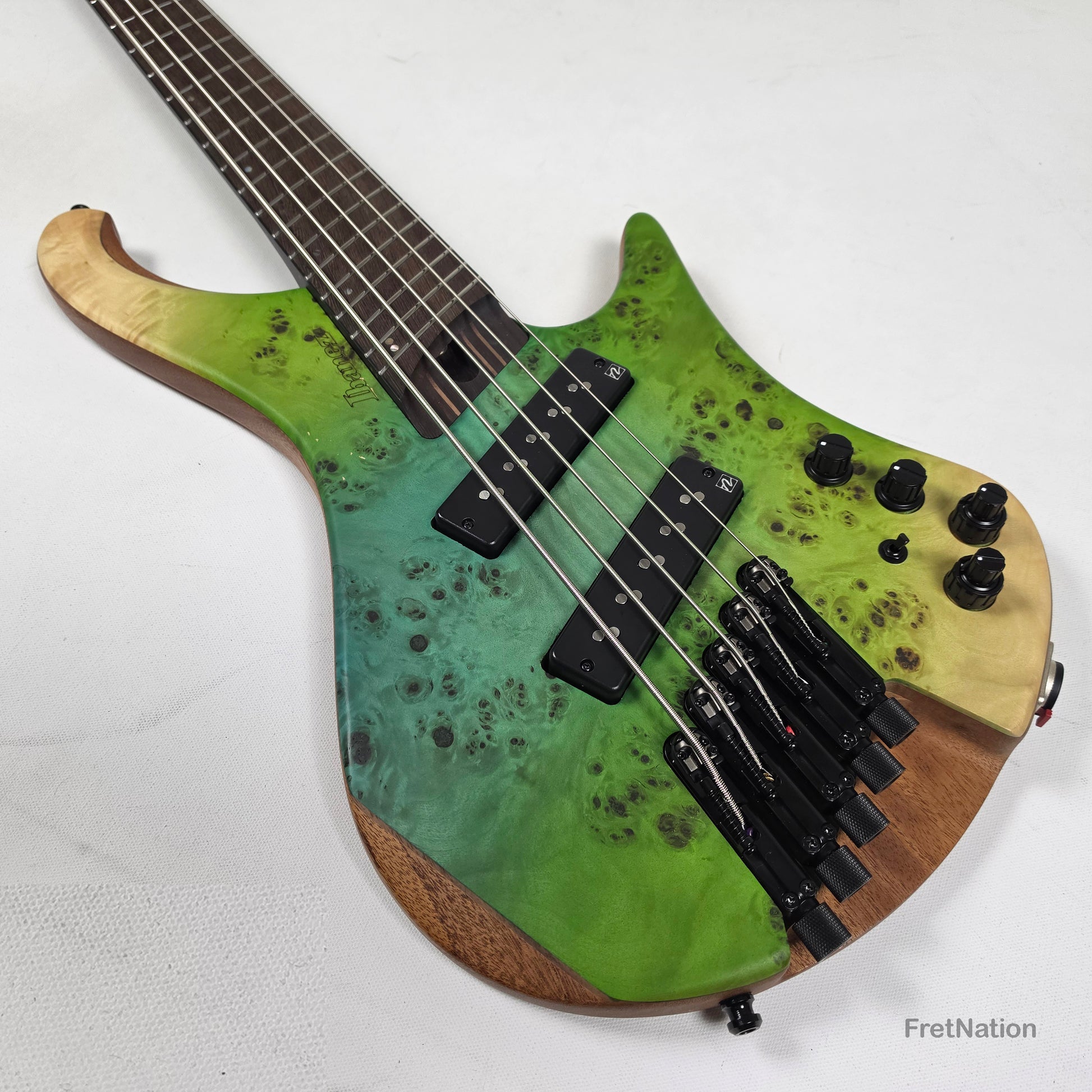 Music Man Ibanez Bass Workshop EHB1505MS Multi-Scale Headless 5-String Bass Ocean Inlet 7.40lbs S08050 - Pre-Owned