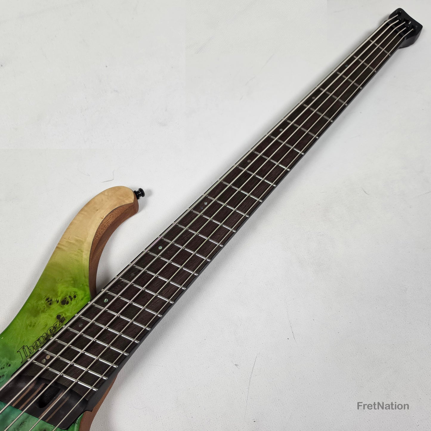 Music Man Ibanez Bass Workshop EHB1505MS Multi-Scale Headless 5-String Bass Ocean Inlet 7.40lbs S08050 - Pre-Owned
