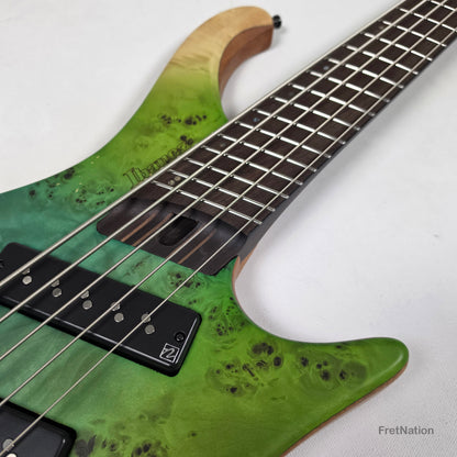 Music Man Ibanez Bass Workshop EHB1505MS Multi-Scale Headless 5-String Bass Ocean Inlet 7.40lbs S08050 - Pre-Owned