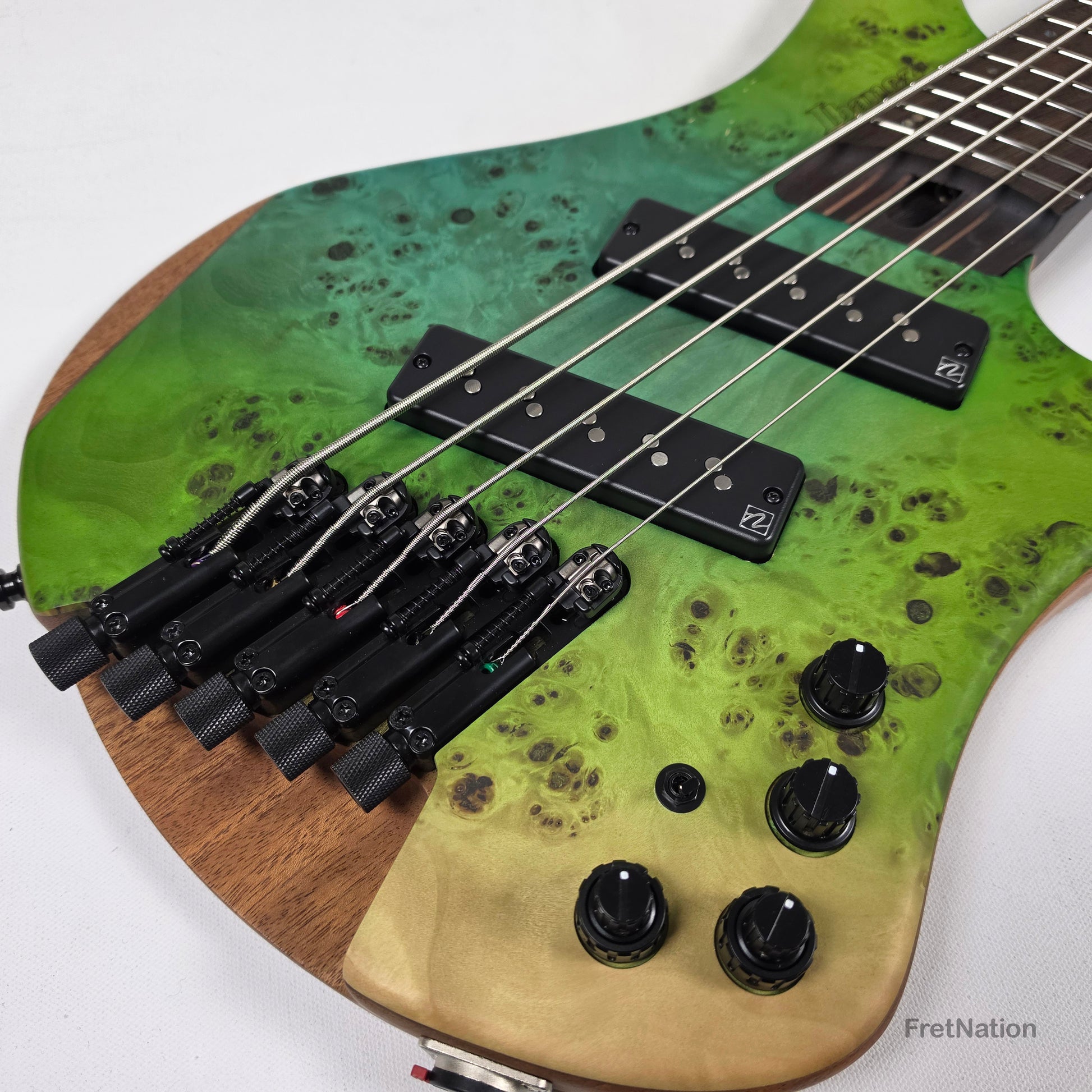 Music Man Ibanez Bass Workshop EHB1505MS Multi-Scale Headless 5-String Bass Ocean Inlet 7.40lbs S08050 - Pre-Owned