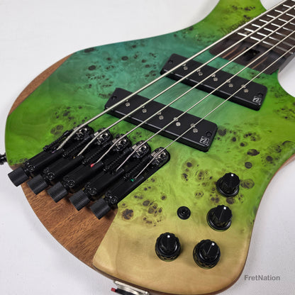 Music Man Ibanez Bass Workshop EHB1505MS Multi-Scale Headless 5-String Bass Ocean Inlet 7.40lbs S08050 - Pre-Owned