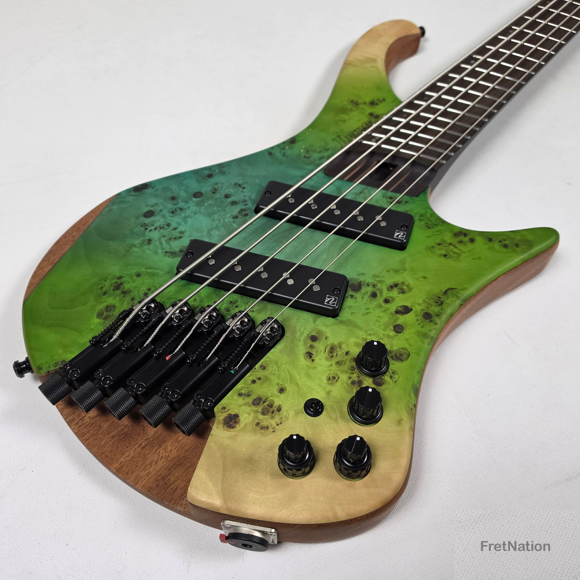 Music Man Ibanez Bass Workshop EHB1505MS Multi-Scale Headless 5-String Bass Ocean Inlet 7.40lbs S08050 - Pre-Owned