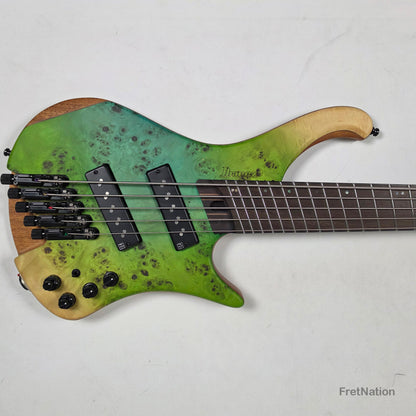 Music Man Ibanez Bass Workshop EHB1505MS Multi-Scale Headless 5-String Bass Ocean Inlet 7.40lbs S08050 - Pre-Owned