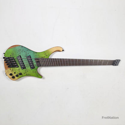 Music Man Ibanez Bass Workshop EHB1505MS Multi-Scale Headless 5-String Bass Ocean Inlet 7.40lbs S08050 - Pre-Owned
